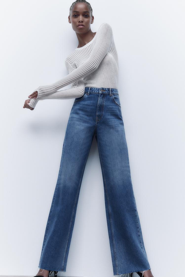 Zara jeans 90s wide leg sales